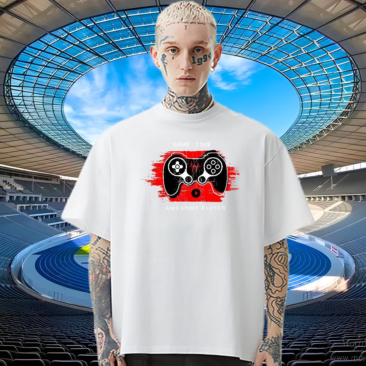 Free Shipping Men T Shirts letter Tee Shirt 230g Cotton Home Outdoor Designer Black White Crew Neck Tshirt for Man Woman