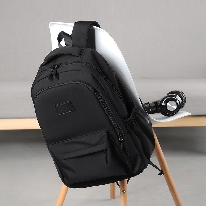 14 inch unisex school casual bag solid color outdoor sports shoulder large capacity travel laptop backpack y240726