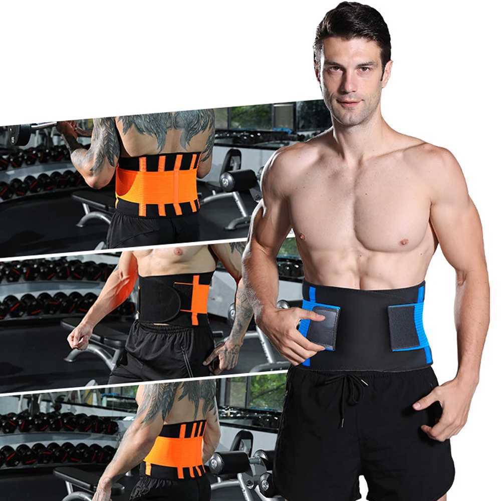 Lumbar Support Belt Lower Back Brace Abdominal Binder Men Women Waist Trainer Corset Sweat Slim Belt for Sports Gym Pain ReliefL240727