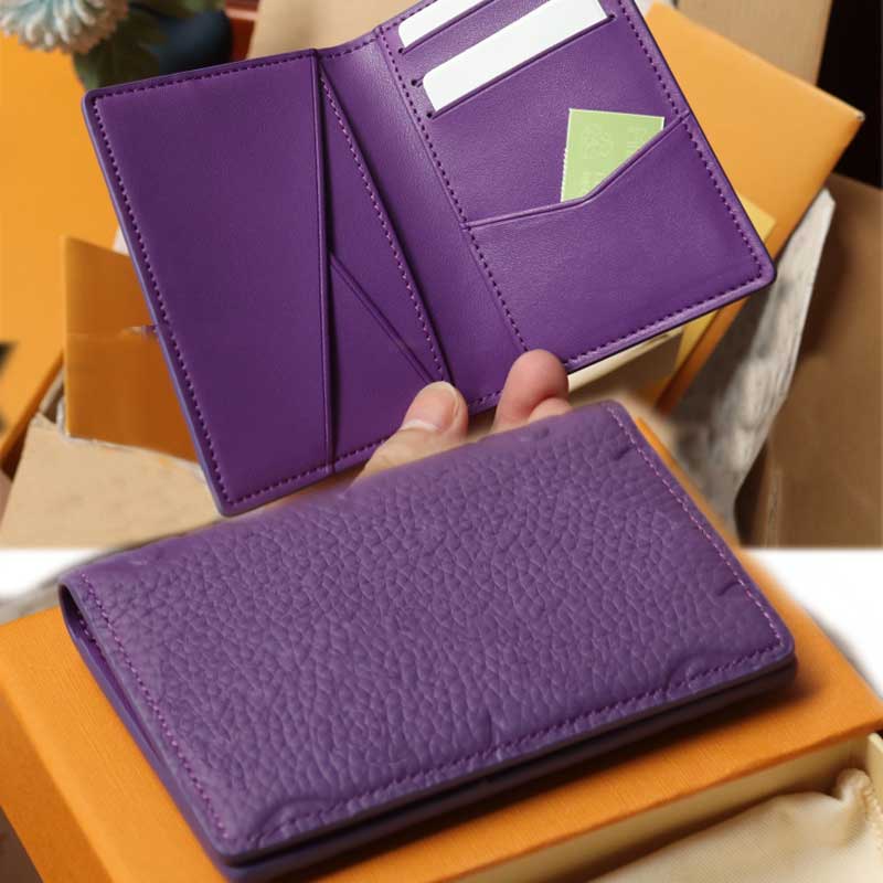 Genuine Leather Designer bag men women pocket organizer top mirror quality credit card holder luxury card holder with box m82879 m82877 m83069 m82881