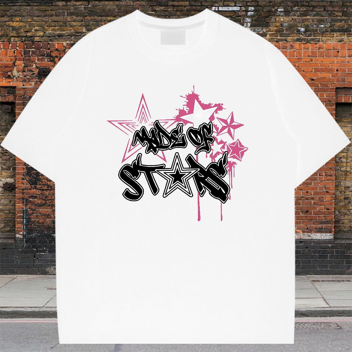 New Arrival Mens T Shirts letter Clothings 100% Cotton 230g Beach Popular Custom Printed Breathable Crew Neck Tshirts