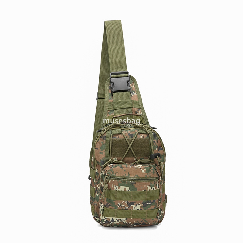 Foreign trade men's chest bag outdoor sports large capacity waterproof wear-resistant camouflage chest bag multi-functional military fan tactical