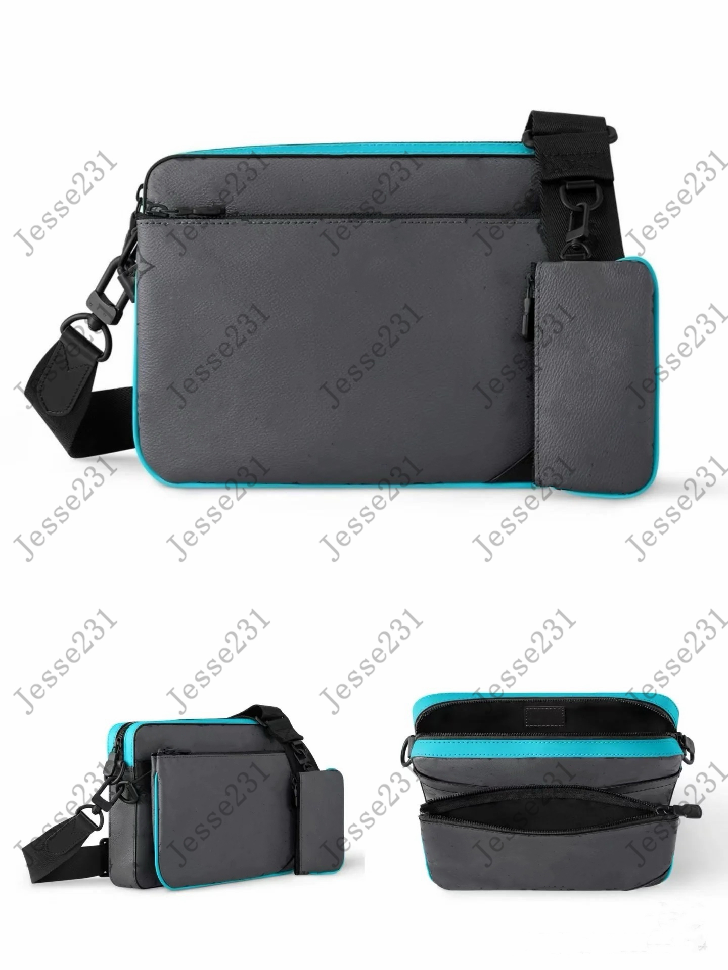 Genuine Leather 10A Designer Luxury bag women men Grey Flower Discovery Avenue Trio Shoulder Bag Handbag Crossbody bag messenger Shopping Bag Purse Wallet backpack