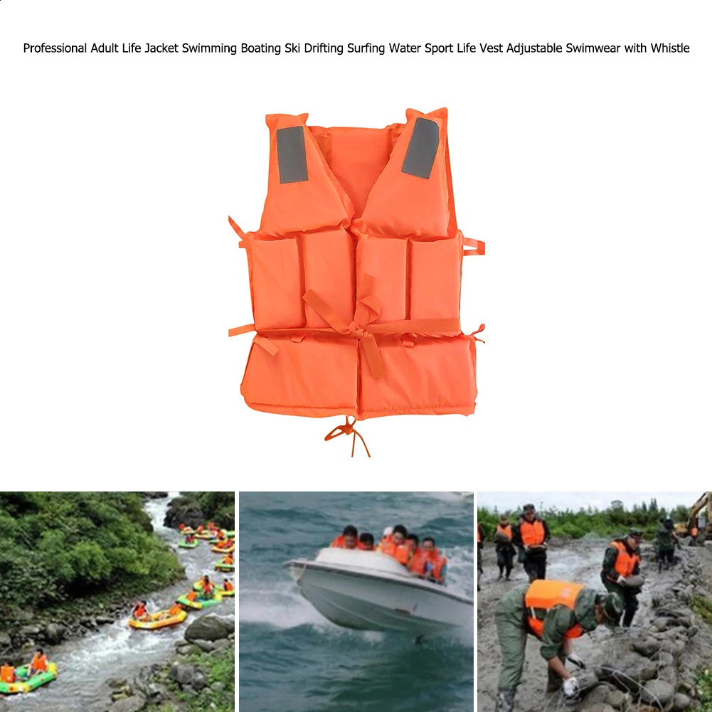 Water Buoyancy Jacket Survival Suit Life Vest Swimming for Adult with Whistle Water Sports for Kayaking Boating 240726