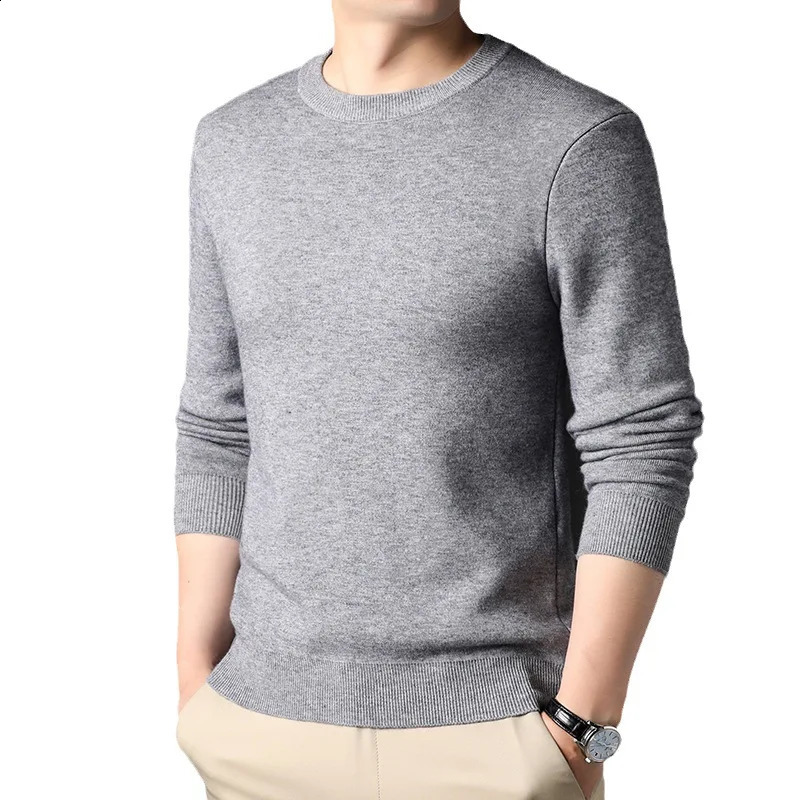 Men Sweater Solid Pullovers Mock Neck Spring And Autumn Wear Thin Fashion Undershirt Size M to 4XL Men Clothing 240816
