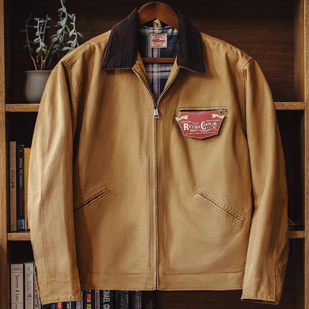 Maden Interstellar Same Style Detroit Hunting Jacket J001 American Retro Canvas Mens Autumn Coat Fashionable Street w240824