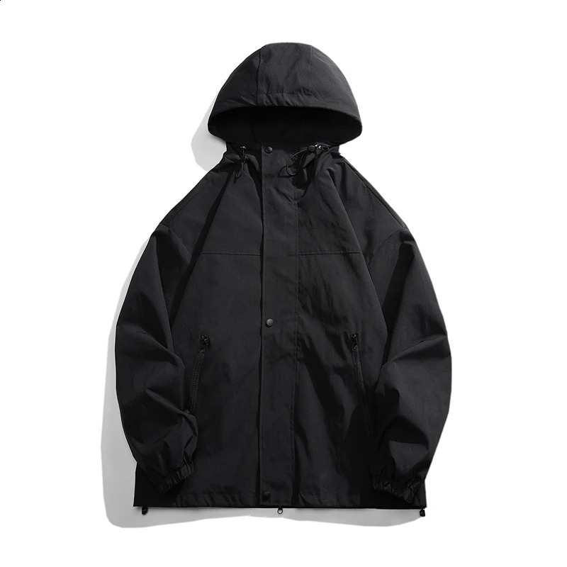 Spring casual hoodie mens street clothing waterproof goods jacket loose oversized womens fashionable 240812