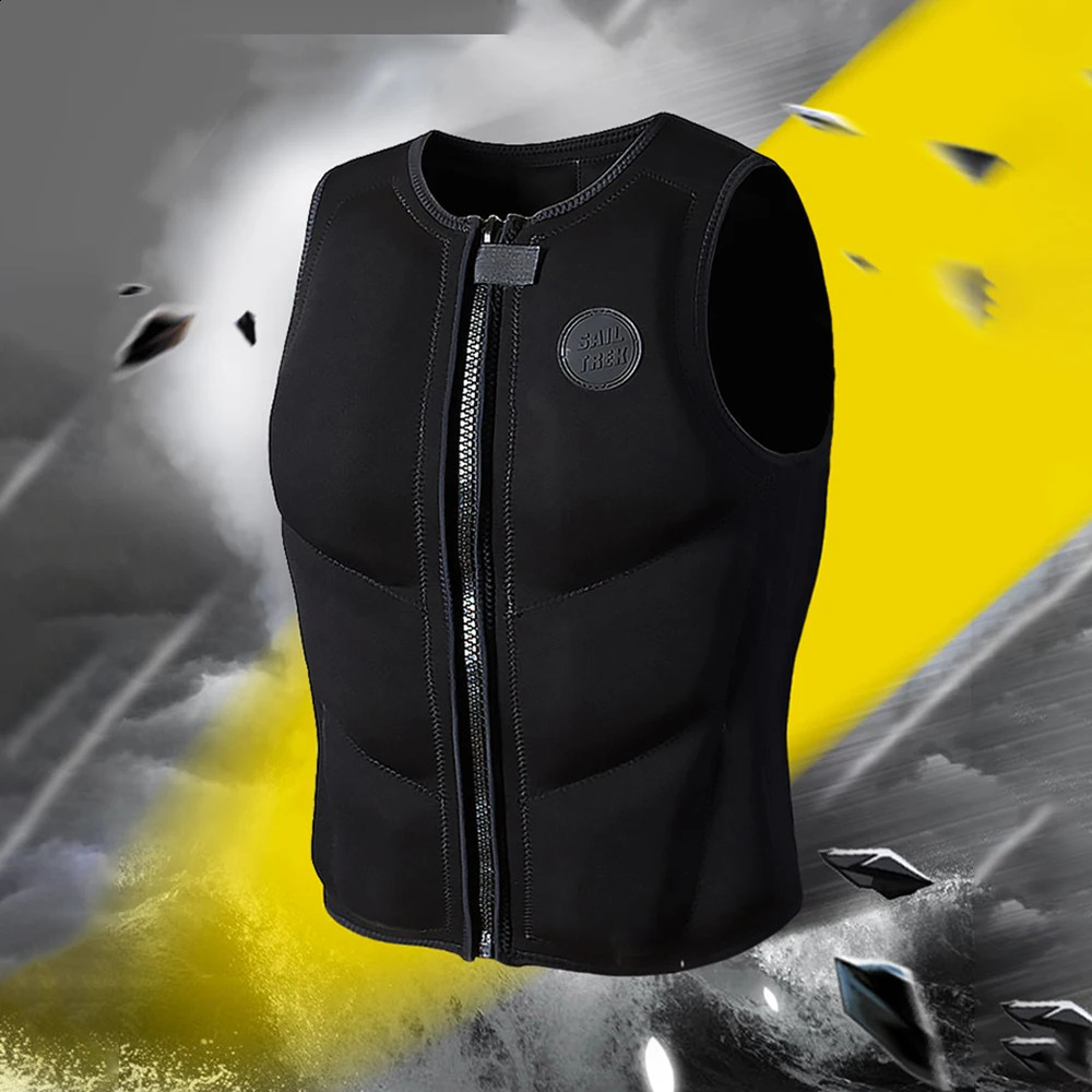 Adults Life Jacket Neoprene Safety Life Vest for Water Ski Wakeboard Swimming Fishing Surfing Life Vest Swimming Floating Cloth 240726