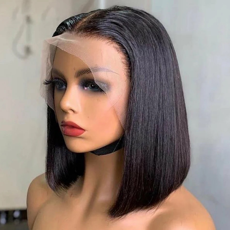 12A Vietnam Bone Straight Bob Human Hair Wigs 13X6 5X5 4X4 150% Density Real Human Hair Lace Headband Glueless Wig