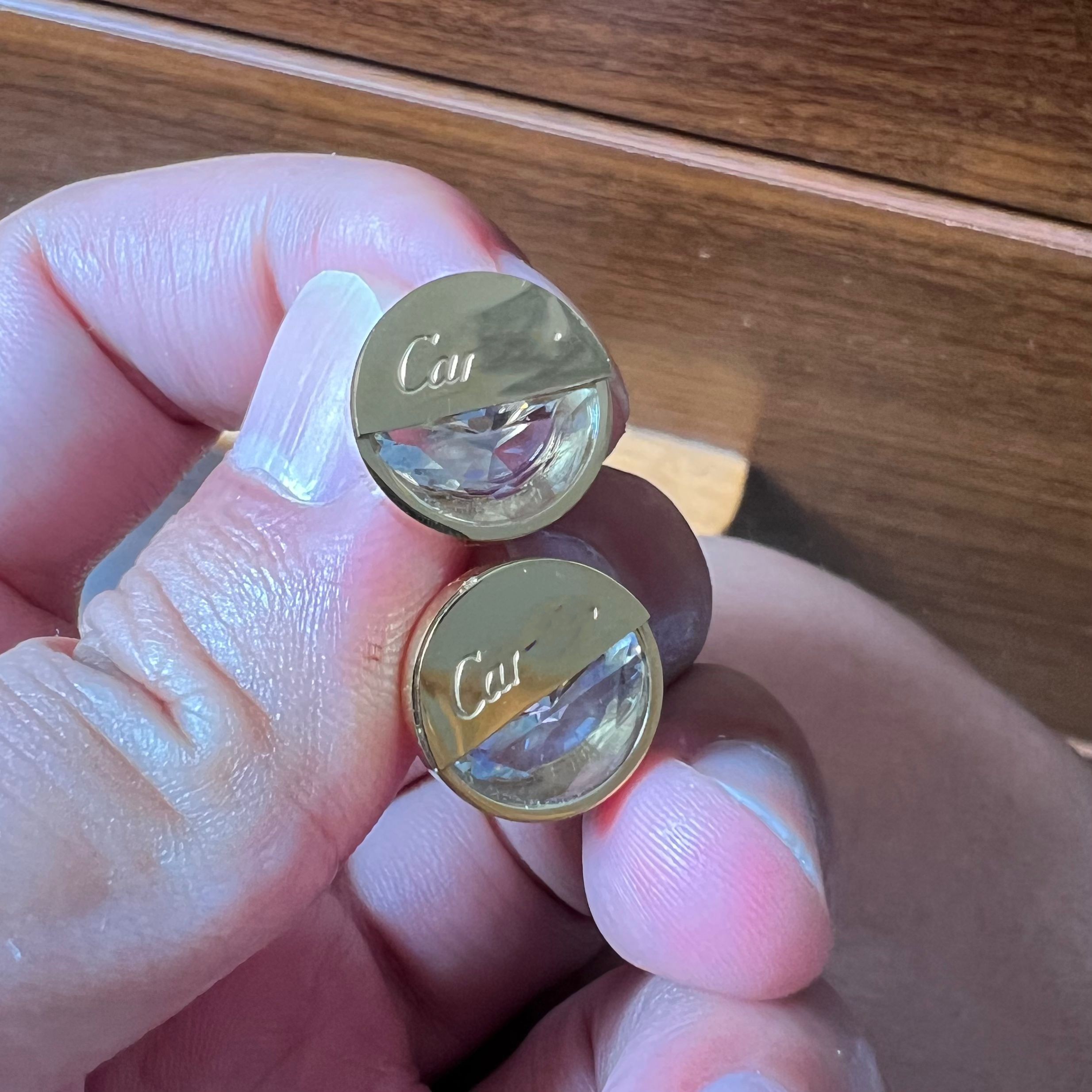 15mm Luxury Branded titanium Steel men boy large diamond CA stud Earring 18k rose Gold Silver studs Earrings Women girl Wedding Party love Jewelry never fade