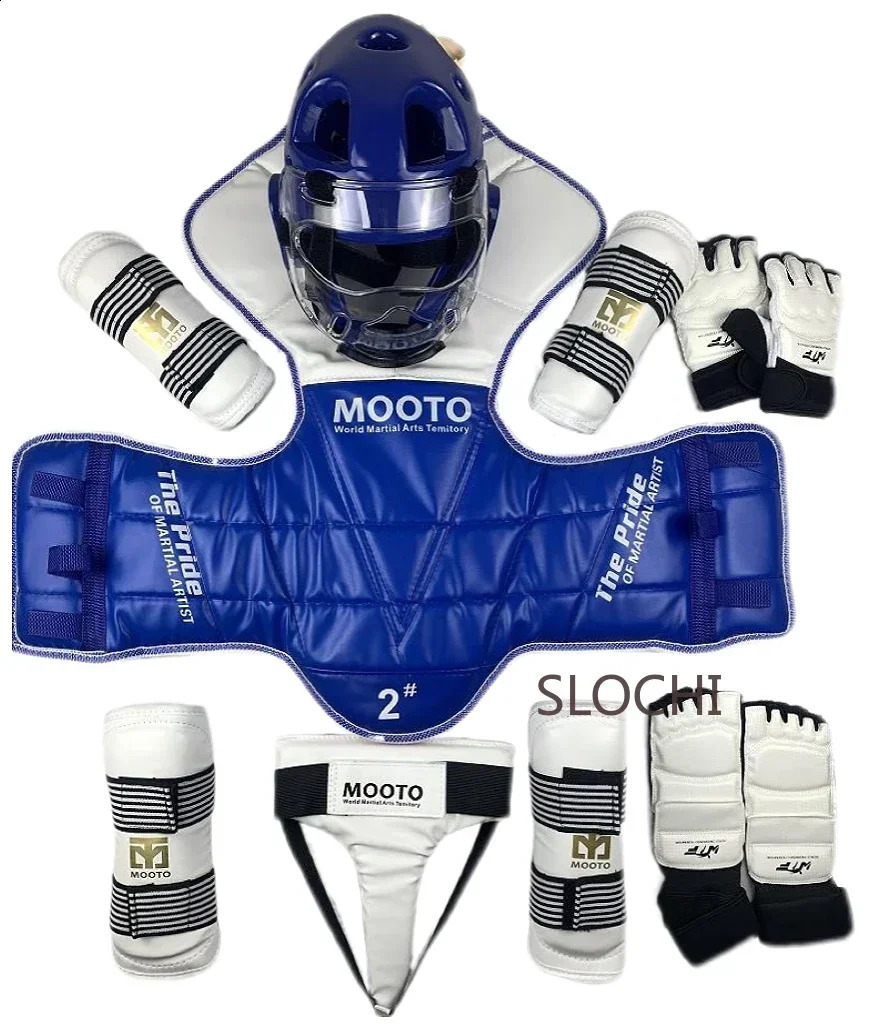Intensive competition martial arts combat protection children Taekwondo protective equipment complete set of combat equipment 240715