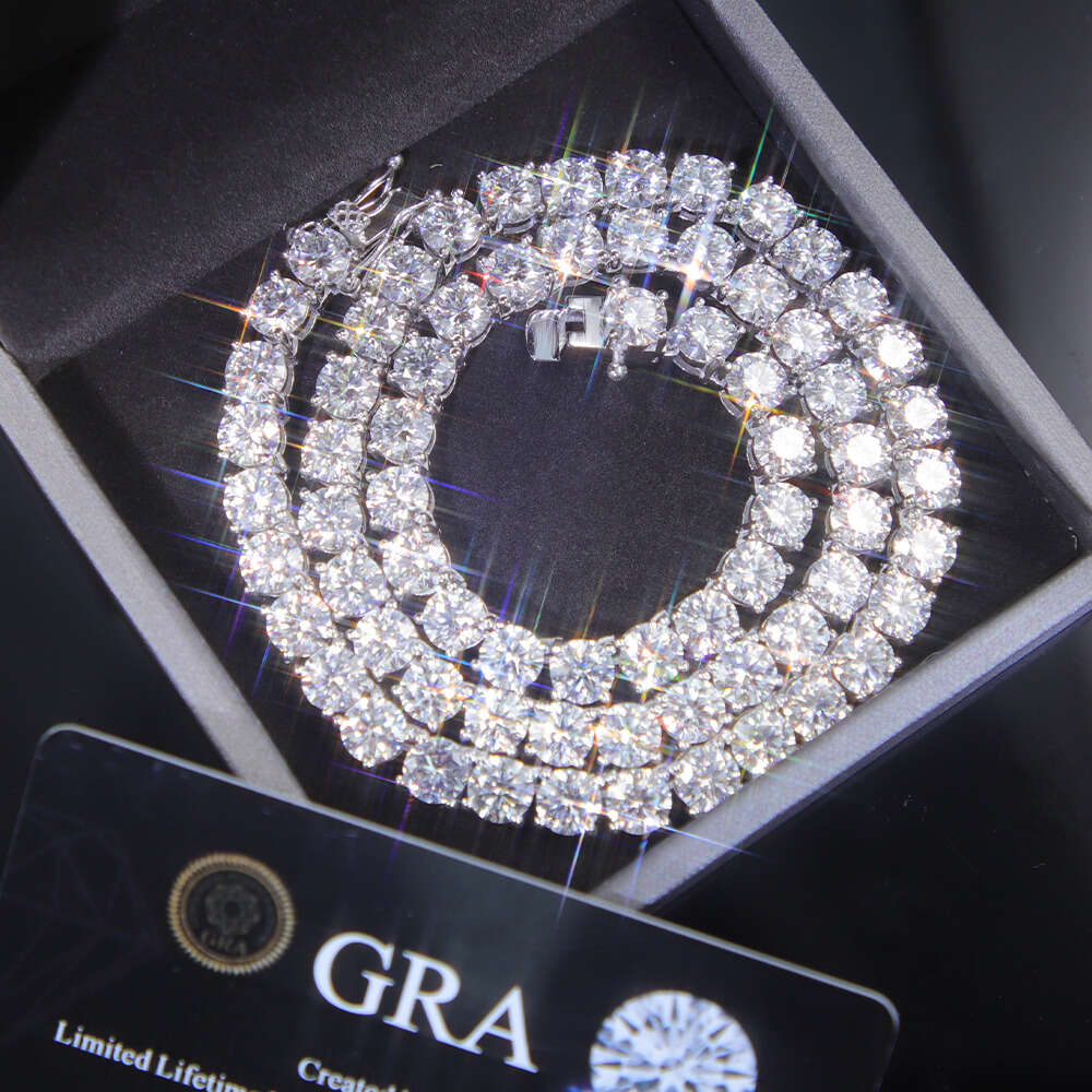 Factory Price Dia Chain Necklace Bracelet S Sier Vvs Moissanite Tennis Link Fine Jewelry for Men Women