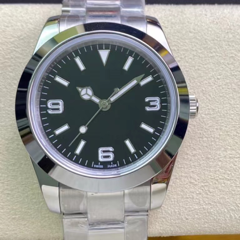 Mens watch highquality luxury 124270/214270 watch 36/39mm 904L stainless steel case top automatic mechanical sports stainless steel strap standard time