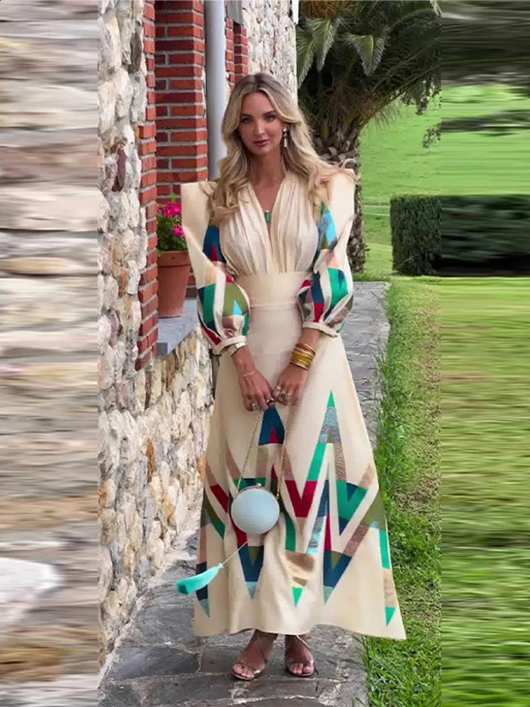 Elegant Print Women 2 Piece Set Lantern Sleeve Pleated Crop Top High Waist Aline Skirt Suit Spring England Style Lady Sets 240727