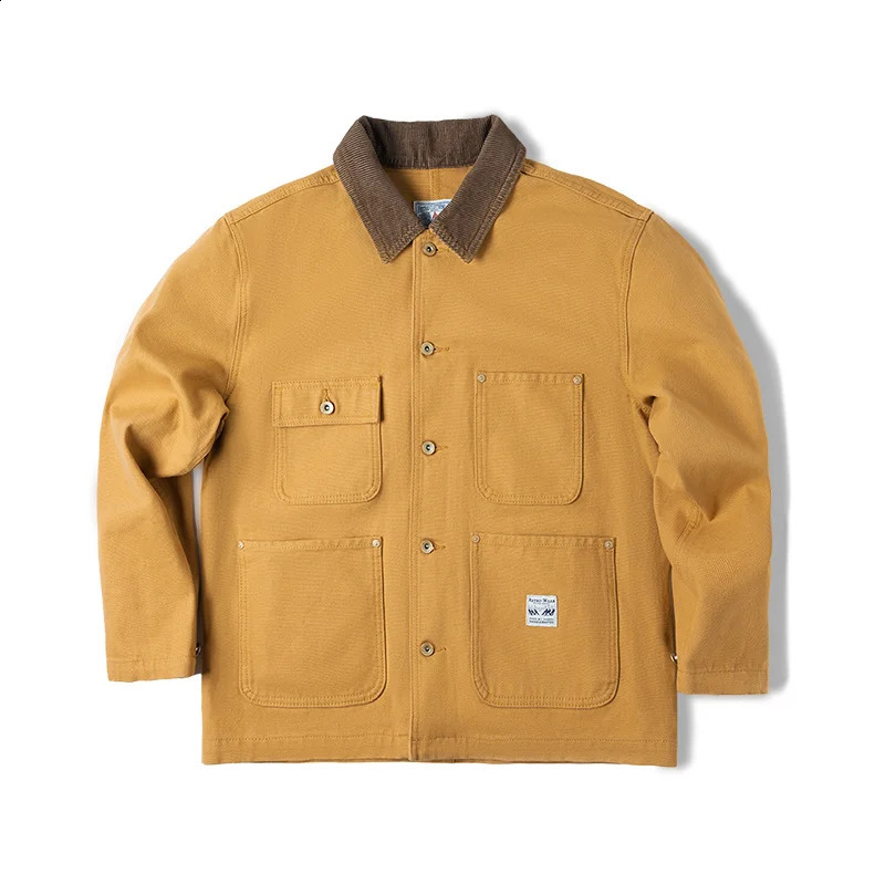 Maden Vintage Heavyweight Michigan Chore Coat MultiPocket Lapel Canvas Hunting Jackets Mens Autumn Amekaji Loose Outwear w240824