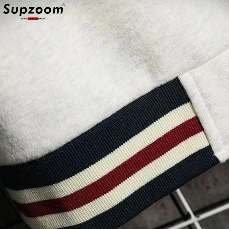 Supzoom ly arrived with ribbed sleeves cotton top single chest casual bomber baseball jacket loose cardigan 240827