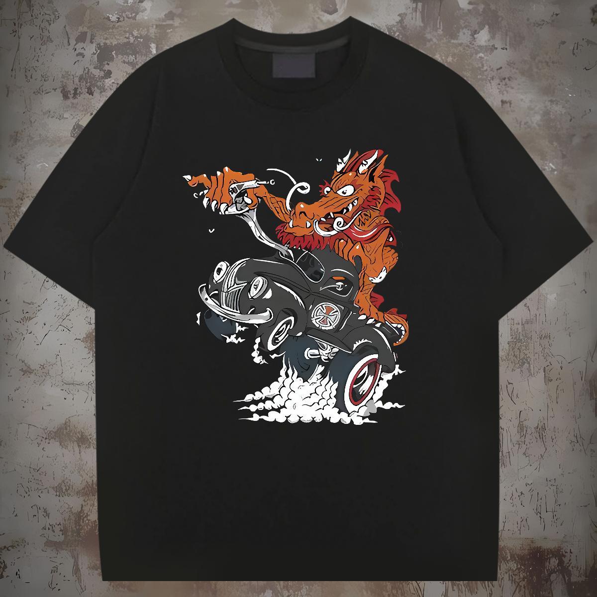 New Arrival T-Shirts for Men Tops Shirt 230g Cotton Summer Casual Loose DIY Logo Oversized Short Sleeve O-Neck Couples T Shirts