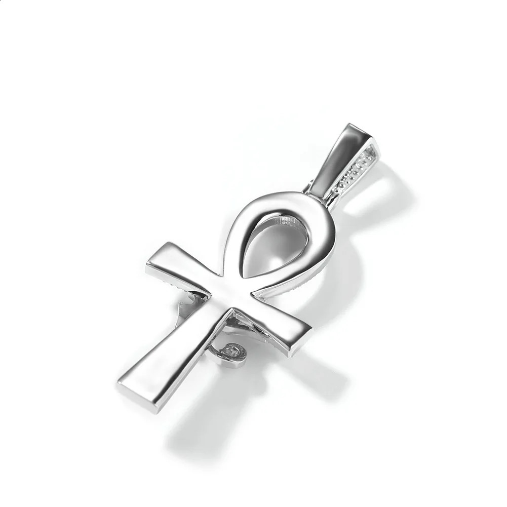 Shining Iced Out Ancient Egyptian God Eye of Horus Cross Pendant Necklace for Men and Women Hip Hop Trendy Amulet Jewelry Gift 240717