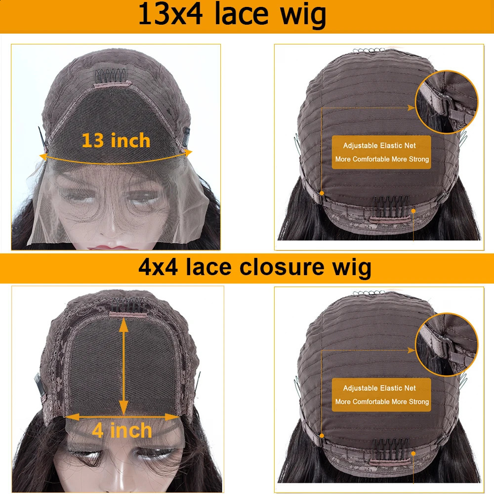 Brazilian 134 Lace Front Wig Short Human Hair Wigs Remy 44 Bob Straight for Women Swiss QT 240715