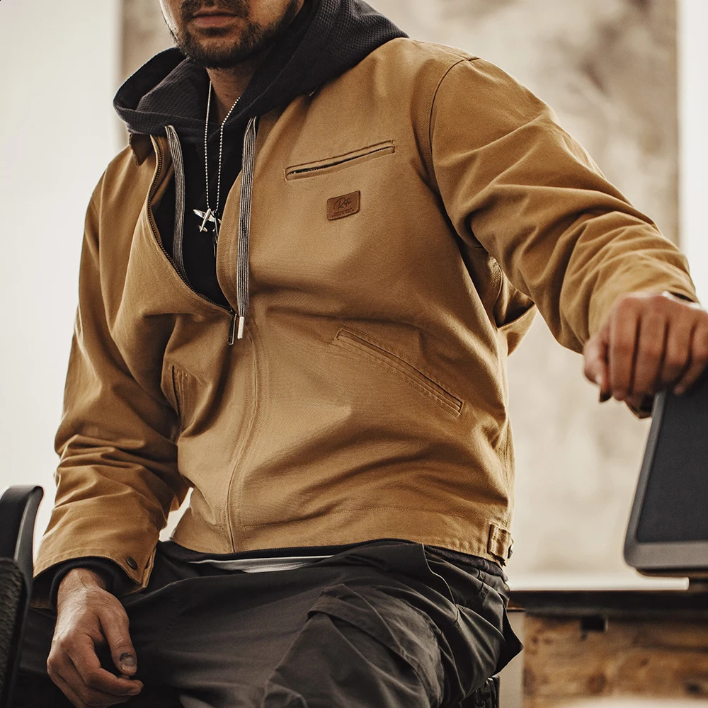 Maden Interstellar Same Style Detroit Hunting Jacket J001 American Retro Canvas Mens Autumn Coat Fashionable Street w240824