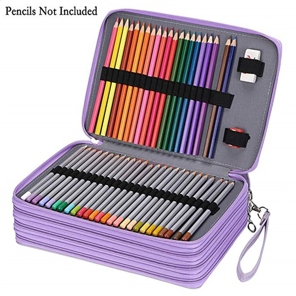 78 Slots Pencil Case School Pencilcase for Girl Boy Pen Box Large Penal Big Cartridge Bag Stationery Pencilholder Kit Pouch 240723