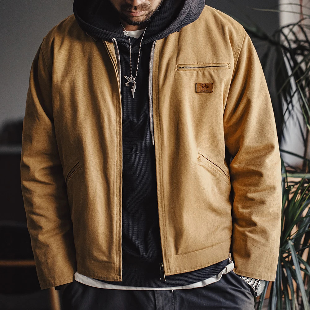 Maden Interstellar Same Style Tops Detroit Hunting Jacket J001 American Retro Lapel Street for Mens Spring 240824