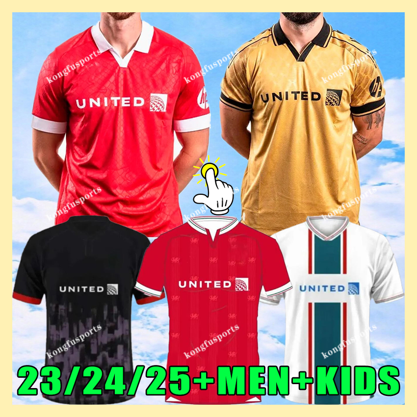wrexham jersey 24 25 Kids Kit Home Away Football Shirt Crysau pel Droed Fan Player Version Camisetas Futbol Maillot Foot DAVIES YOUNG MULLIN THIRD 3DR soccer jerseys