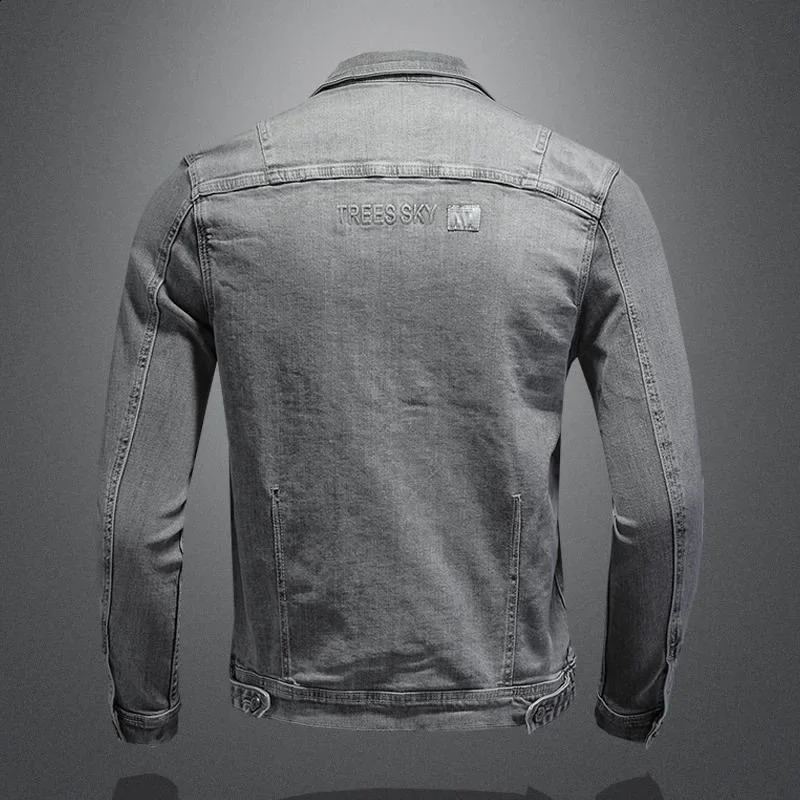 SpringSummer Classic Solid Color Retro Cowboy Jacket Mens Casual Loose Comfortable High Quality Coat 240824