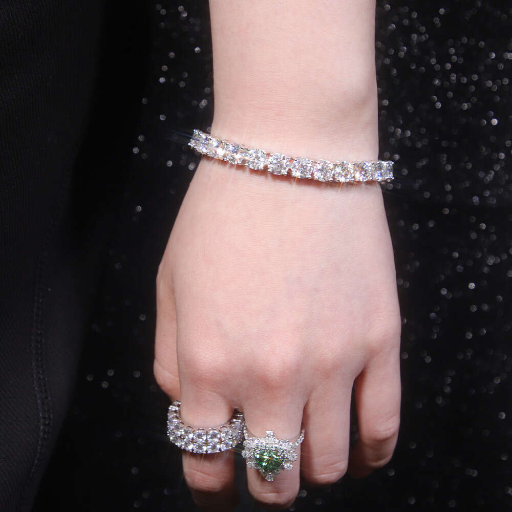 Factory Price Dia Chain Necklace Bracelet S Sier Vvs Moissanite Tennis Link Fine Jewelry for Men Women