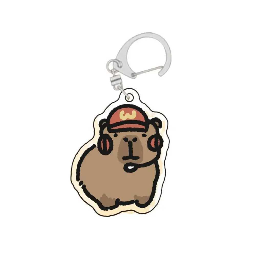 Hot Sale Cute Cartoon Capybara Acrylic Keychain Pendant Backpack Car Bag Key Ring Decor Friend GiftL240729