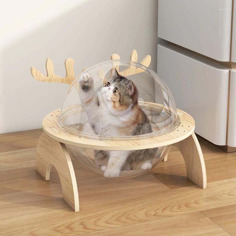 Dog Toys & Chews Cat House Indoor With Scratcher Corner Activity Wooden Towers Multiple Hamocks Original Shees