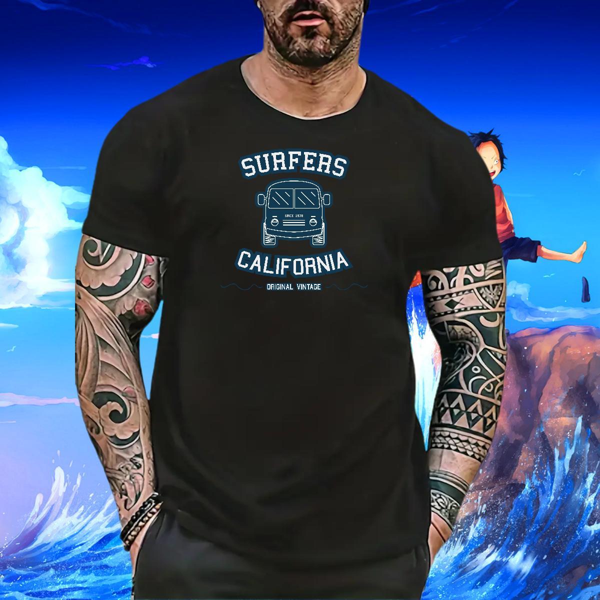 High Quality Men Tshirts 230g Pure Cotton Casual Beach letter Cartoon Print O Neck Short Sleeves Brand T Shirt For Man Wear