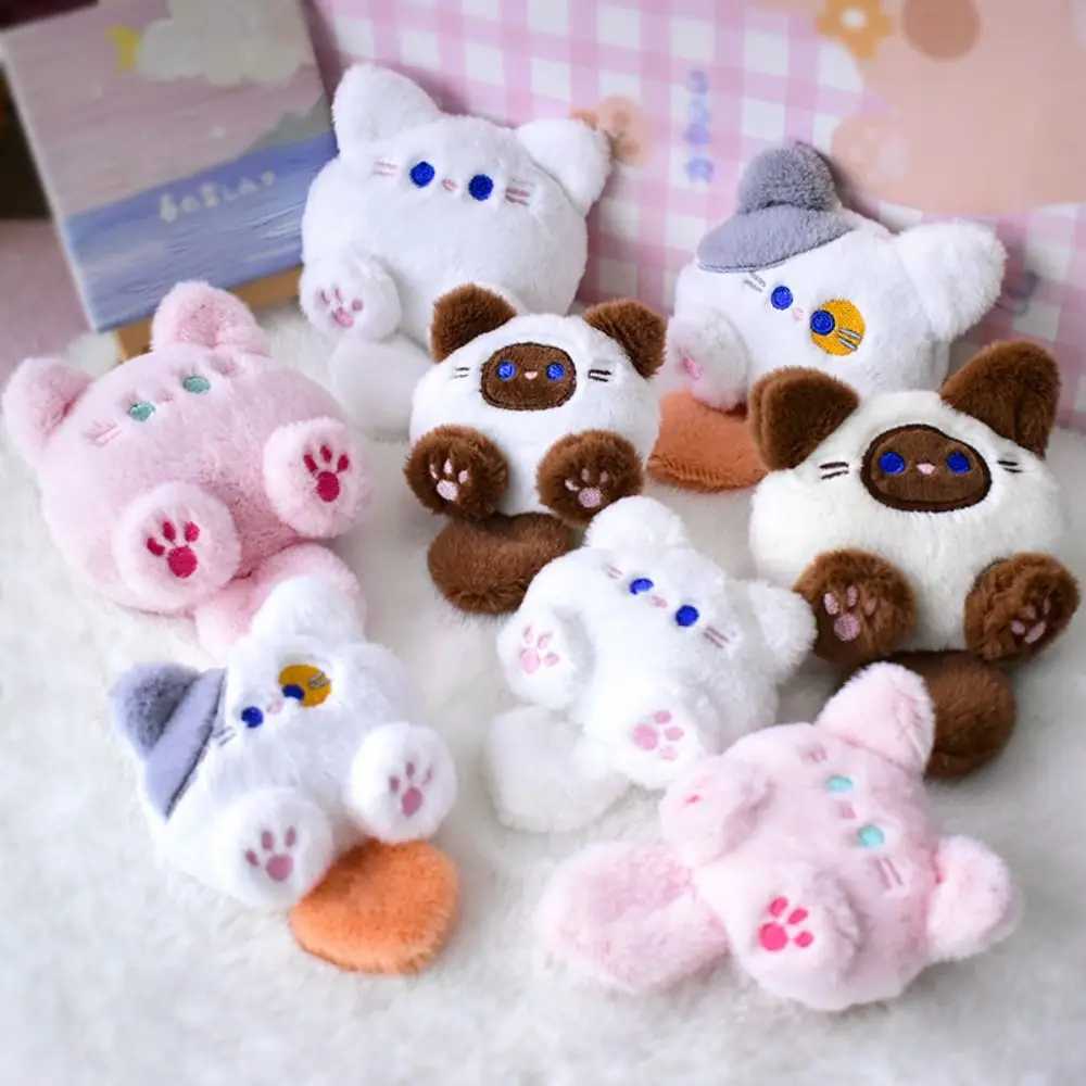 1PC Kawaii Soft Stuffed Animal Little Cat Keychain Plush Bag Car Pendant Keychain DIY Trinket Kids Stuffed Animal ToysL240729