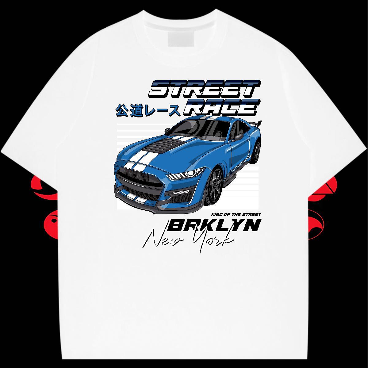 Brand Men Tops Tees 230g Cotton Street Casual car Customized Print Crew Neck 2024 DIY T shirt Wear