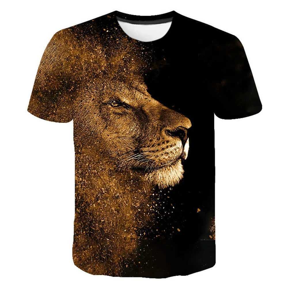 T-shirts Boy Clothes 8 to 10 Years Male 3D Tiger Printed Tshirt Short Sleeve Summer Childrens Clothing Fashion Childrens T-Shirt GirlL24729