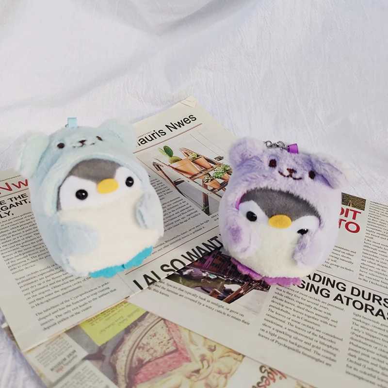 Plush Cartoon Keychain Cute Penguin Doll Bag Pendants Keychains Toys Soft Cotton Key Chain Girls And Kids GiftsL240729