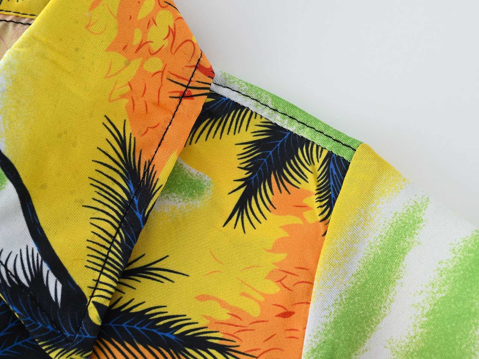 Cool and Comfortable Summer Coconut Palm Beach Boys and Girls ShirtsW240729
