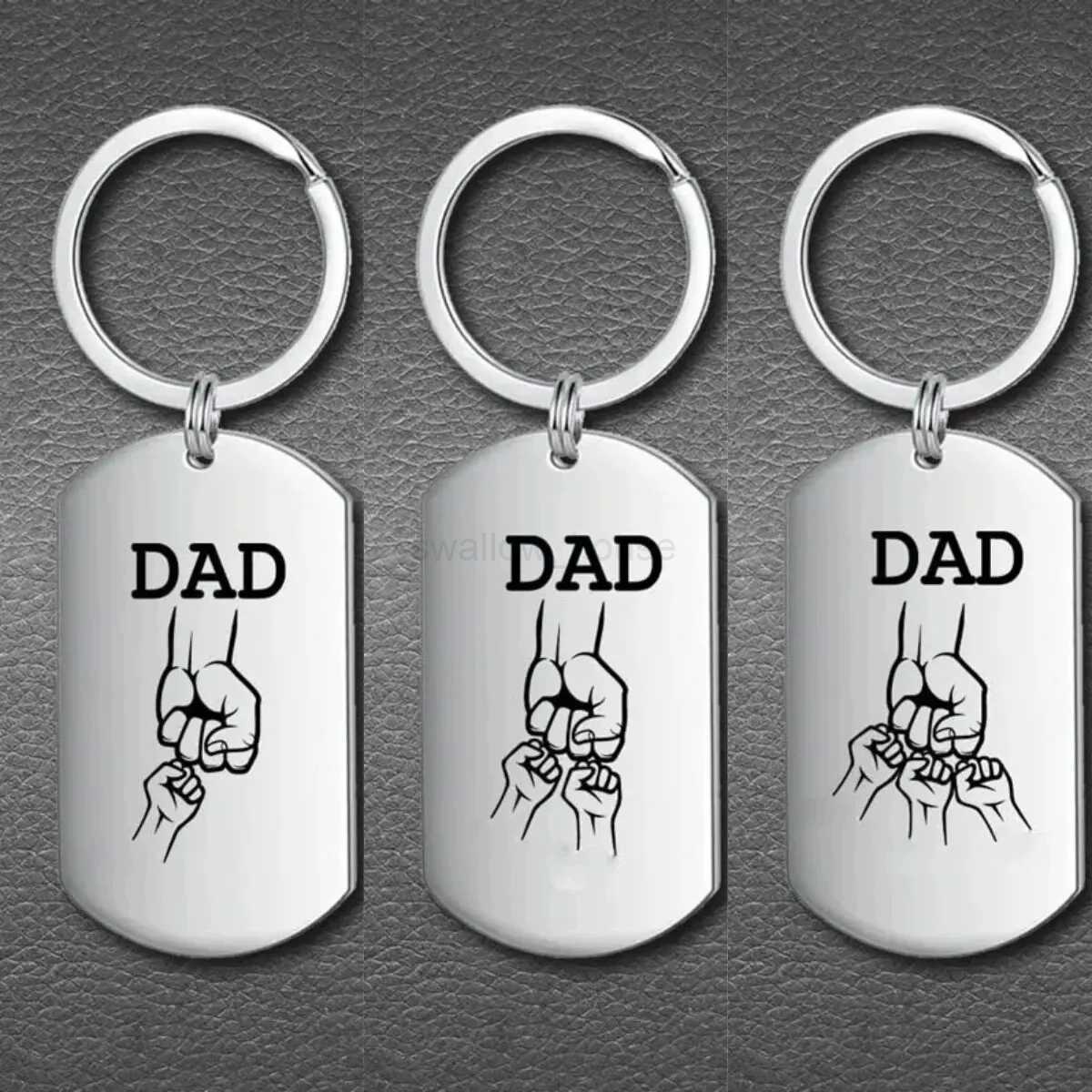 Creative Keychain For Dad Gifts For Fathers Day Engraved Family Key ChainL240729