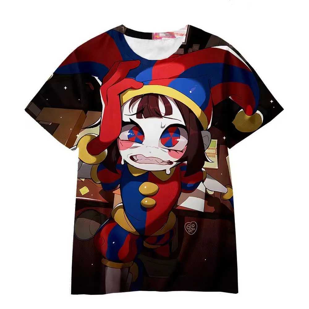 T-shirts 2024 Summer New Anime Cool Character 3D Printed T-Shirt Fashion Magic Circus Loose Comfortable and Breathable Top T-ShirtL24729