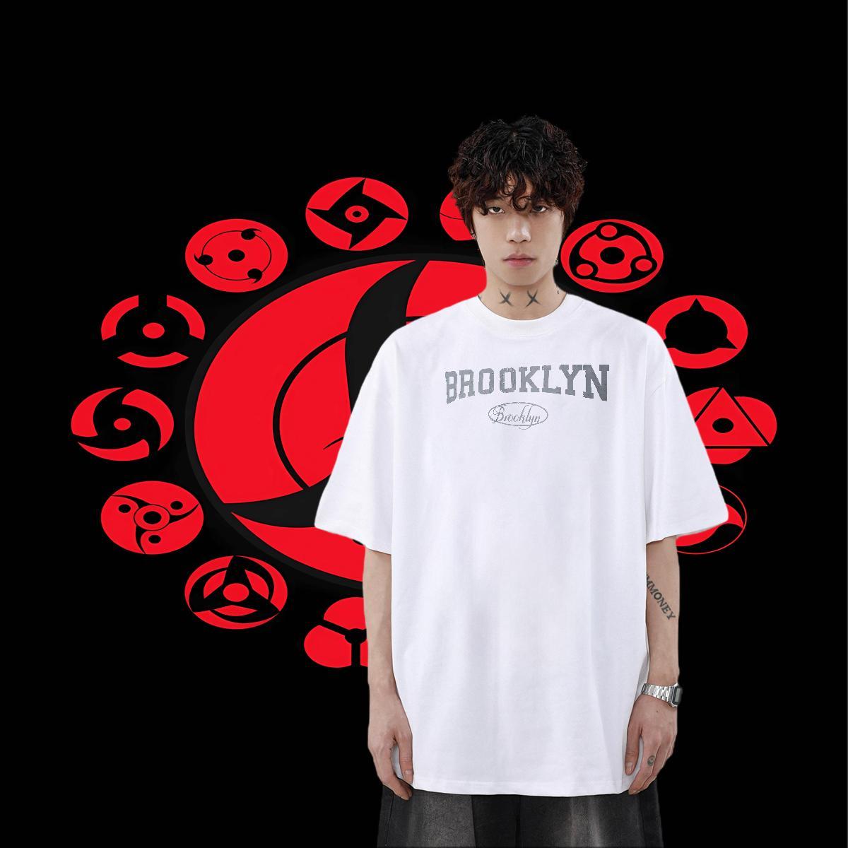 Soft Couples T Shirts 230g Cotton Street Brooklyn Oversized 3XL 4XL Crew Neck Breathable Free Shipping T-Shirts for Men Wear