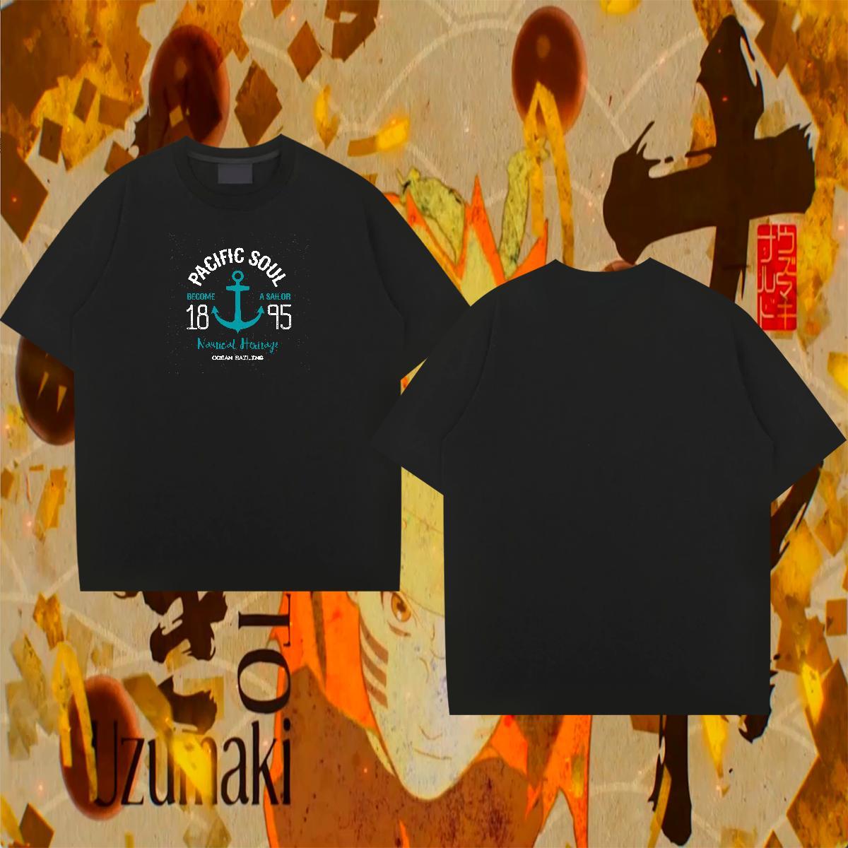 Unisex Men Clothes T-Shirt 230g Cotton Sports Casual letter Floral Print Breathable Brand T-Shirts for Men Clothings