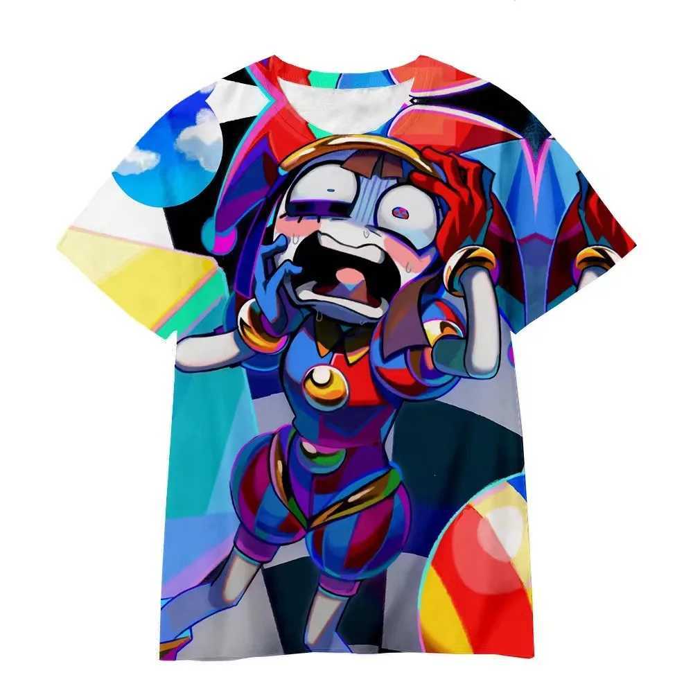 T-shirts 2024 Summer New Anime Cool Character 3D Printed T-Shirt Fashion Magic Circus Loose Comfortable and Breathable Top T-ShirtL24729