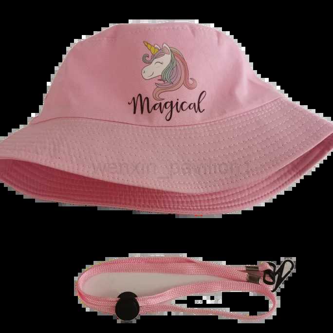 girls bucket hat unicorn hats cap accessories girls summer sun fishing hat cap for kids Windproof rope mommy and me bonnetsXJ240729