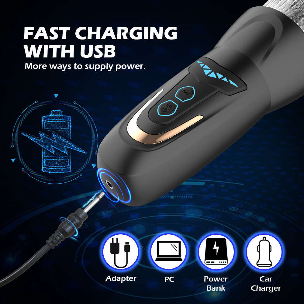 Automatic Electric Piston Rotating Sucker Male Blowjob Masturbator Cup Vagina Dildo Real Oral Vibrator Sex Toys for Men Machine