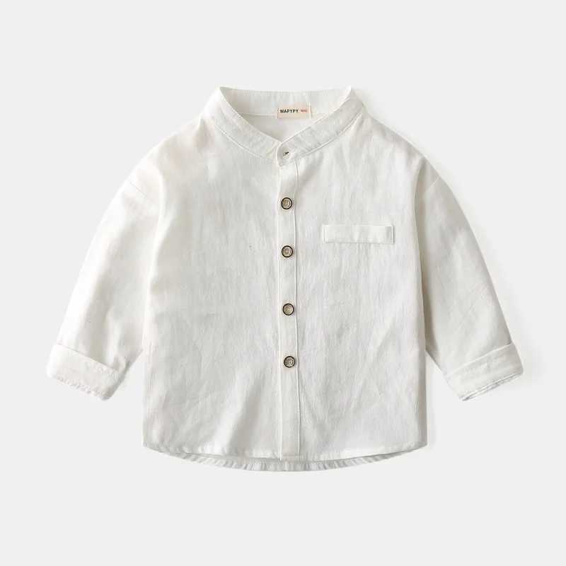 Wenhua collar boys shirt elegant childrens top cotton childrens clothingW240729