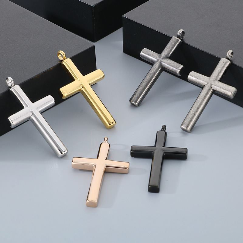 Classic Cross Pendants Necklace Jewelry Stainless Steel Gold Plated Men Women Lover Gift Religious Jewelry
