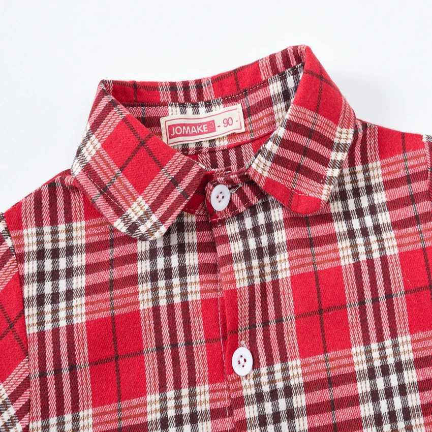 Joker Plaid striped shirt multi colored casual girl cute western doll collar long sleeved shirtW240729
