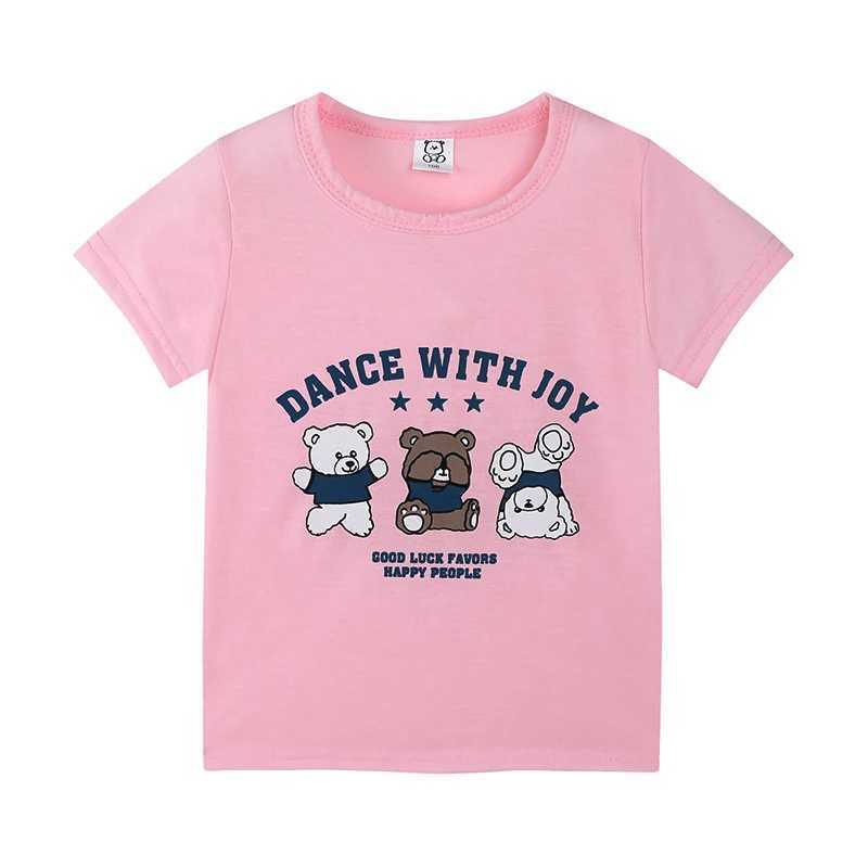 T-shirts Baby Boys Girls Summer T-shirt Kid Cartoon Animal Tops Tees T Shirt Tshirt Size 3 4 5 6 Year Children Cotton ClothingL24729
