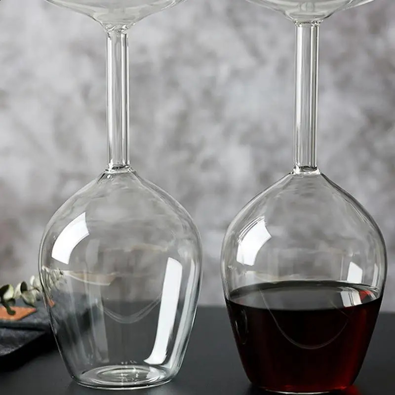 Upside Down Wine GlassUnique Red Wine GlassesFunny Gift for Men Women Valentines DayBirthdayAnniversary April Fools Day 240729