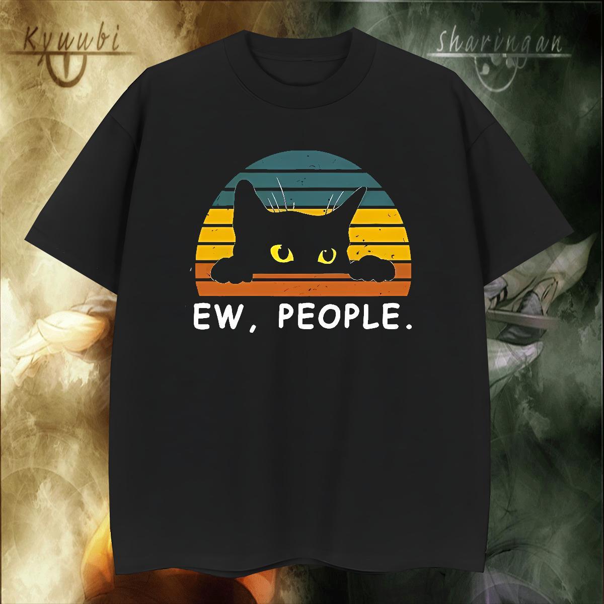 TOP Quality Men Tops Tees 230g Pure Cotton Hip Hop cat Custom Cartoon Breathable Short Sleeve Stylist Mens T Shirts Tops Shirt